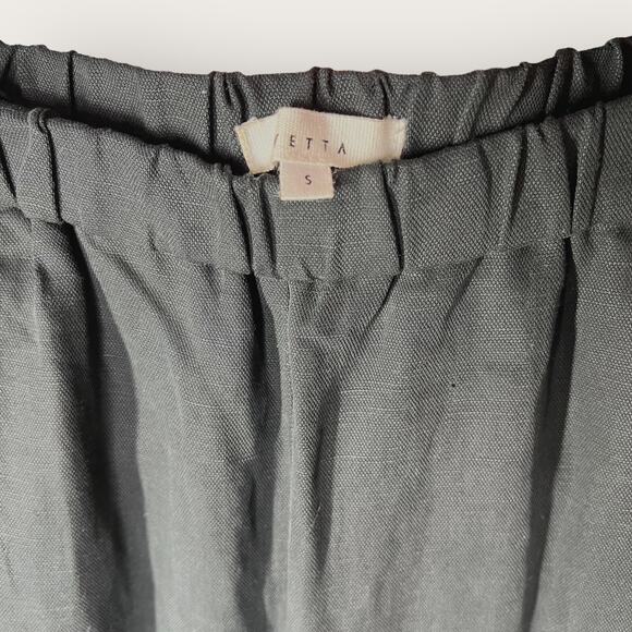 Vetta Linen Tapered Pants | Small | Black Tencel Linen Minimalist Capsule Work - Picture 4 of 9